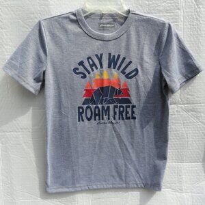 3 for $10 Boys 10/12 Medium Eddie Bauer Boys Shirt Stay Wild Roam Free